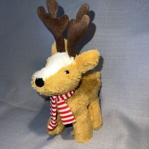 Manhattan Toy VERY SOFT‎ HOLIDAY DEER W/ SCARF 9" Plush STUFFED ANIMAL Toy